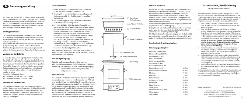 Image de la première page du manuel de l'appareil EA 2003