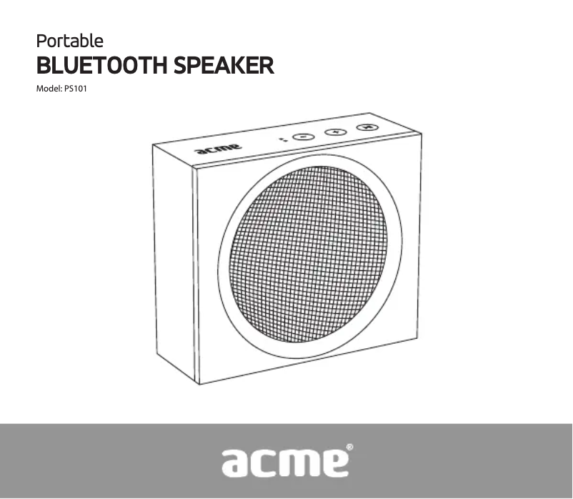 Page 1 de la notice Manuel utilisateur Acme PS101