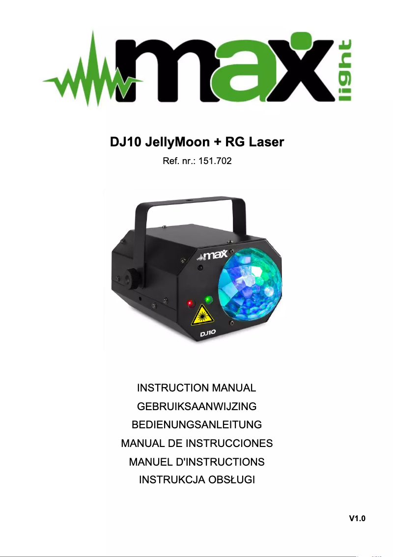 Page n°1 - Manuel utilisateur MAX DJ10