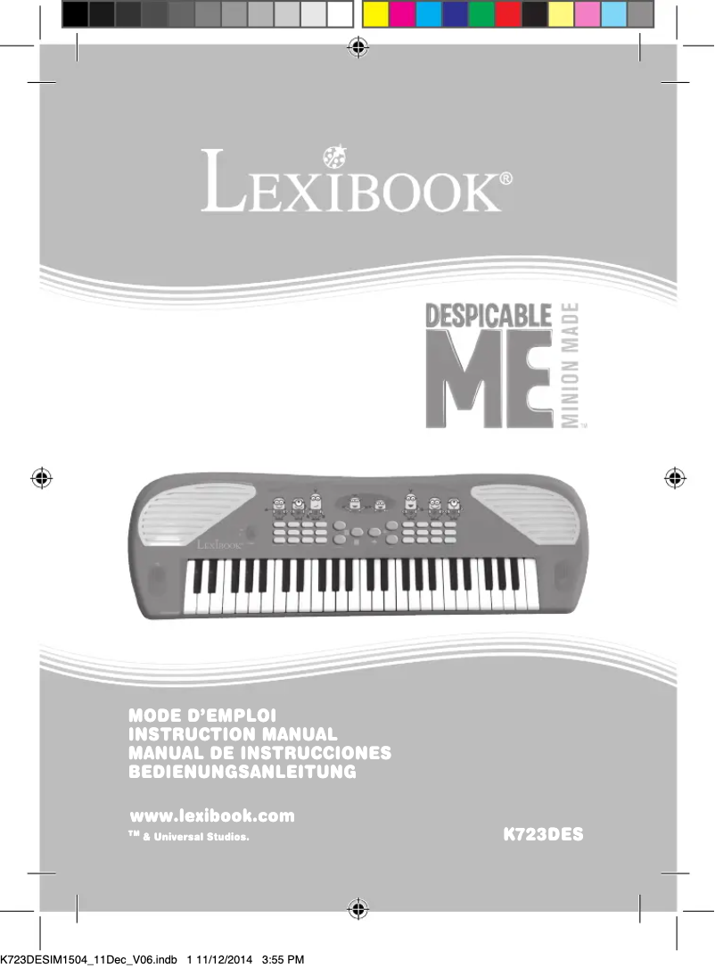 Page 1 de la notice Manuel utilisateur Lexibook K723DES