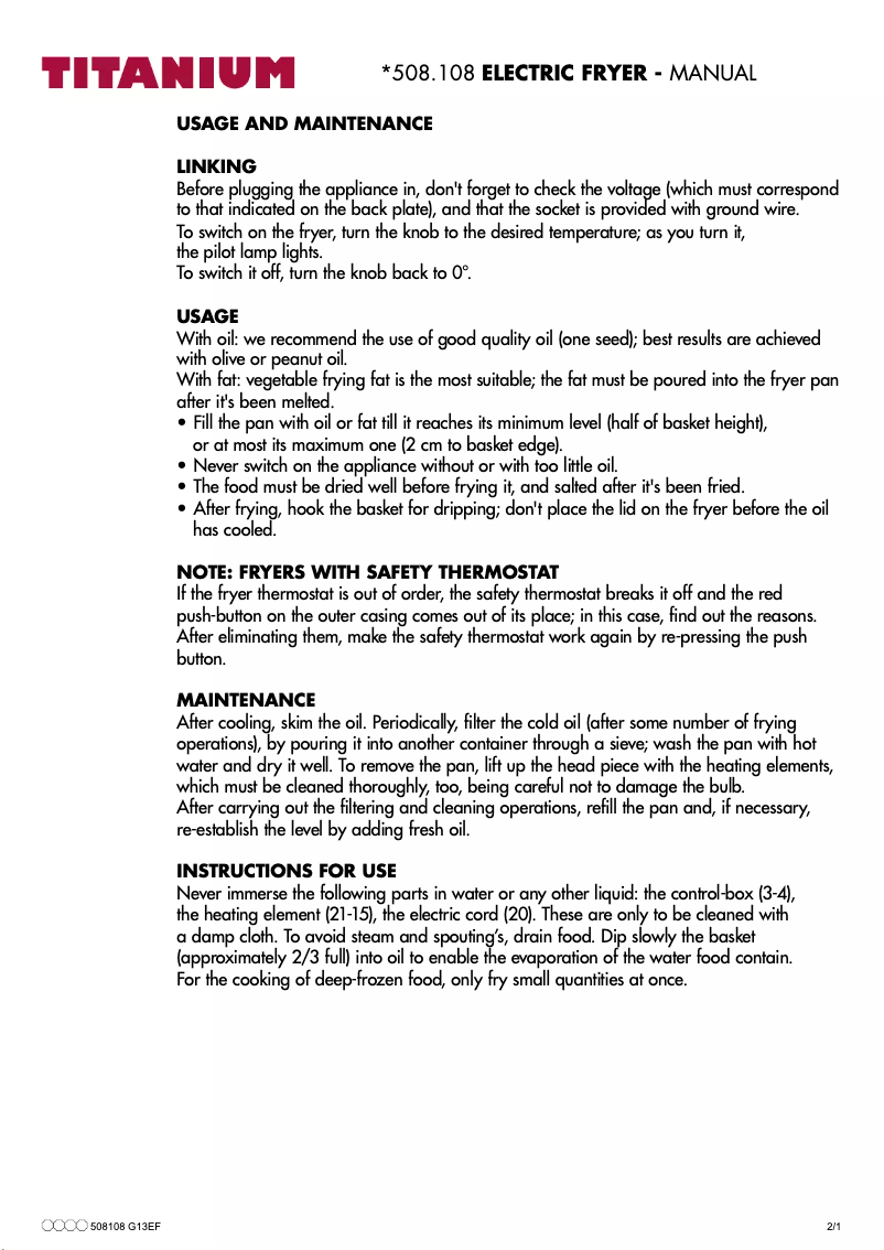 Image de la première page du manuel de l'appareil 508108