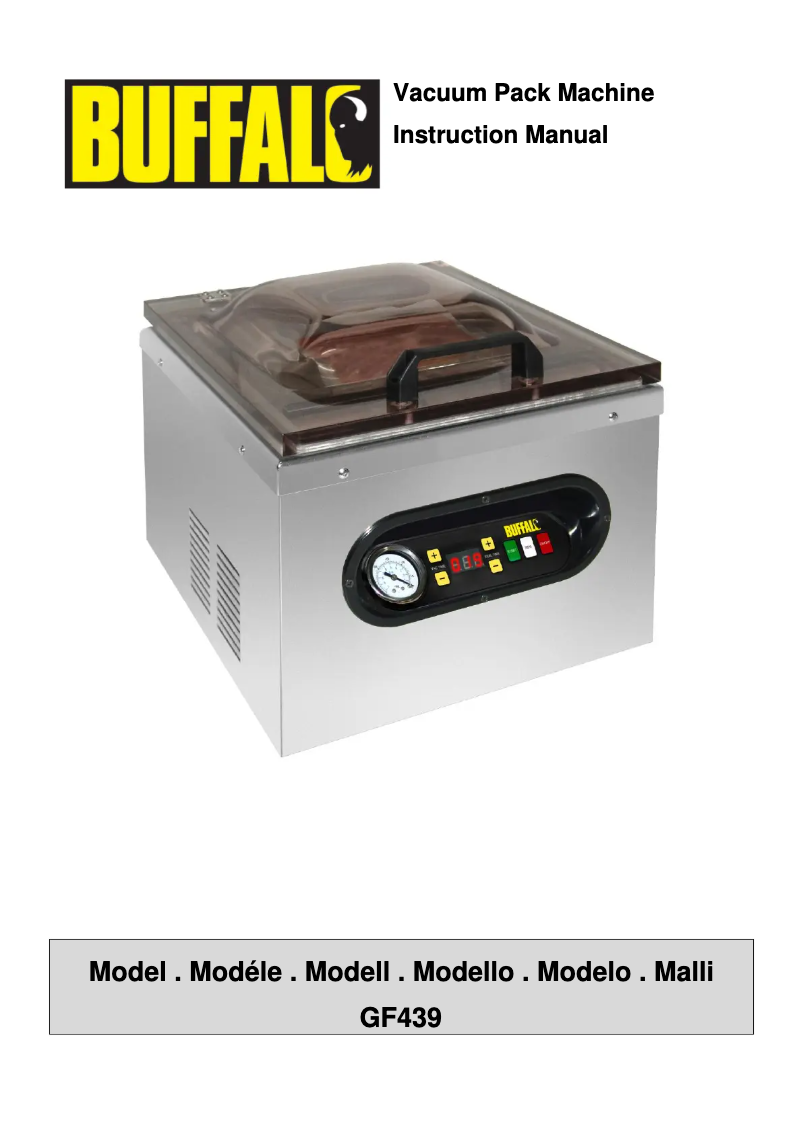 Image de la première page du manuel de l'appareil GF439