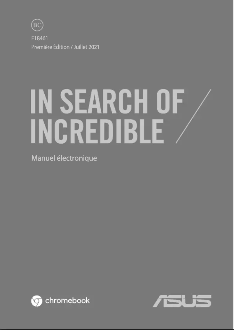 Page 1 de la notice Manuel utilisateur Asus Chromebook CX1