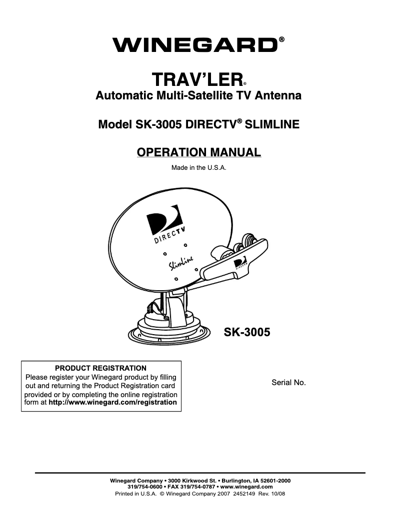 Imagen de la primera página del manual del dispositivo SK-3005