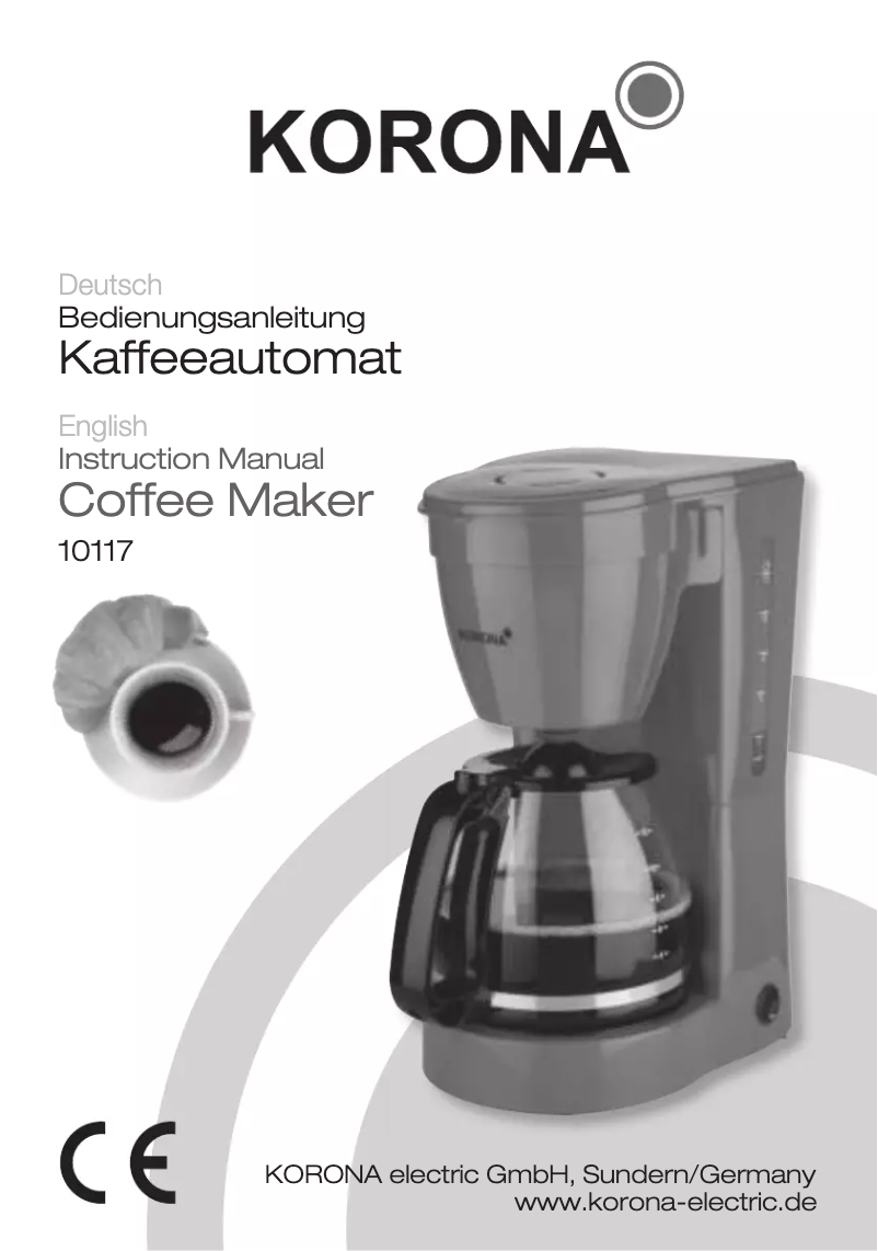 Page n°1 - Manuel utilisateur Korona 10117