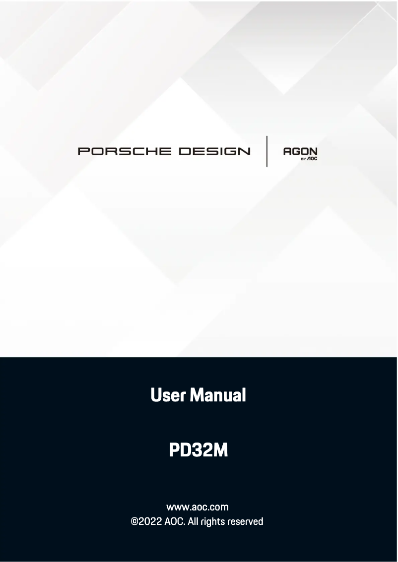 Imagen de la primera página del manual del dispositivo Porsche Design PD32M
