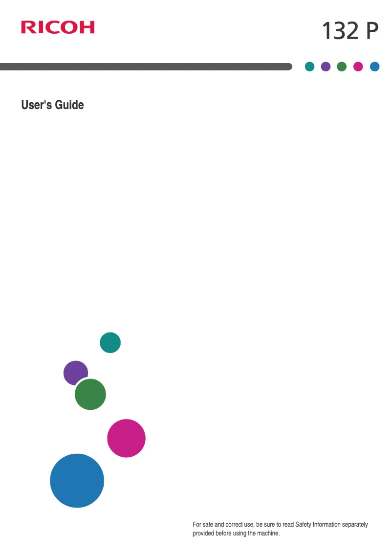 Image de la première page du manuel de l'appareil 132 P