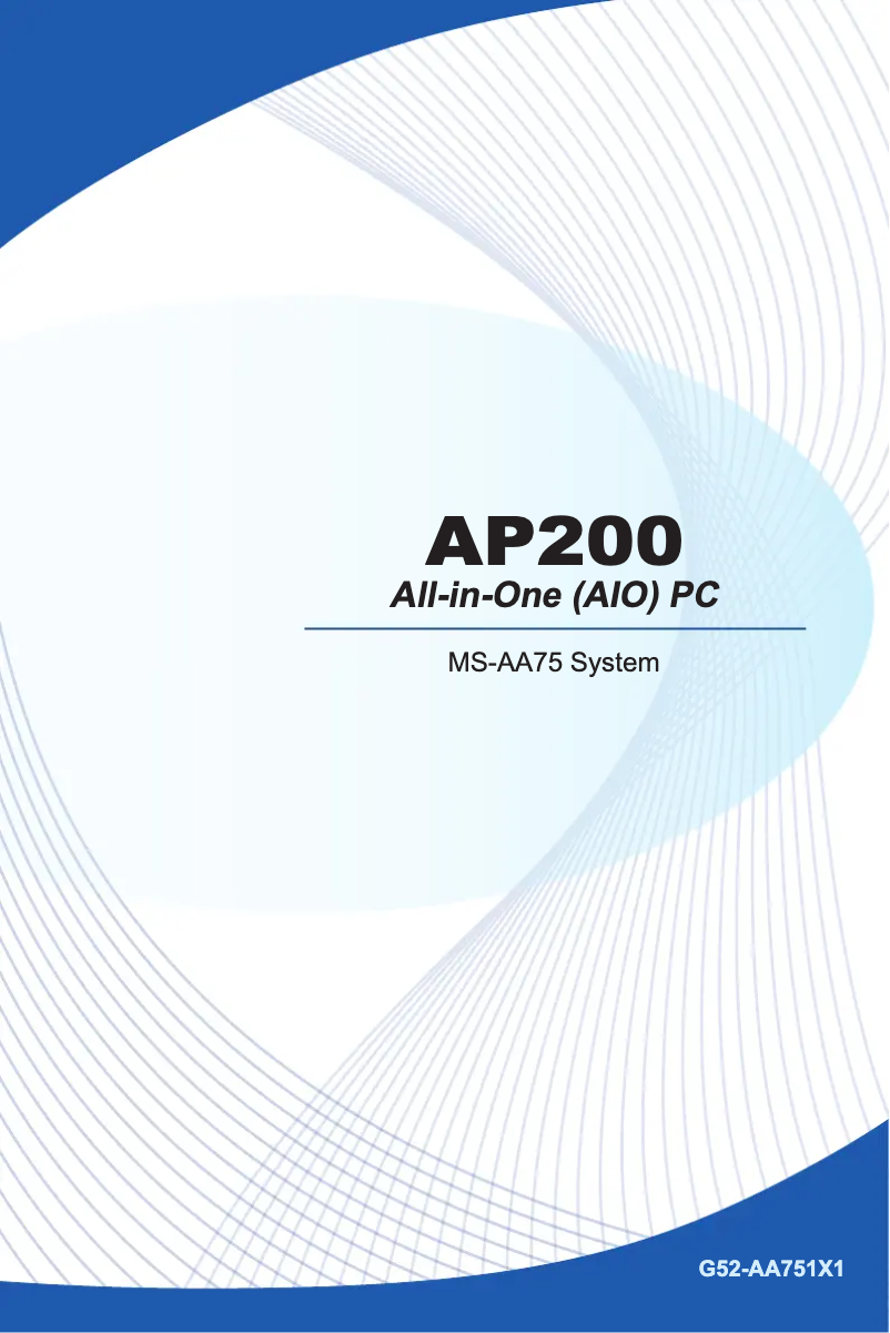 Page 1 de la notice Manuel utilisateur MSI Wind Top AP200-094US