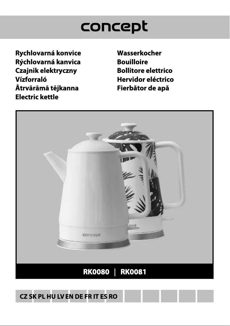 Page 1 de la notice Manuel utilisateur Concept RK0081