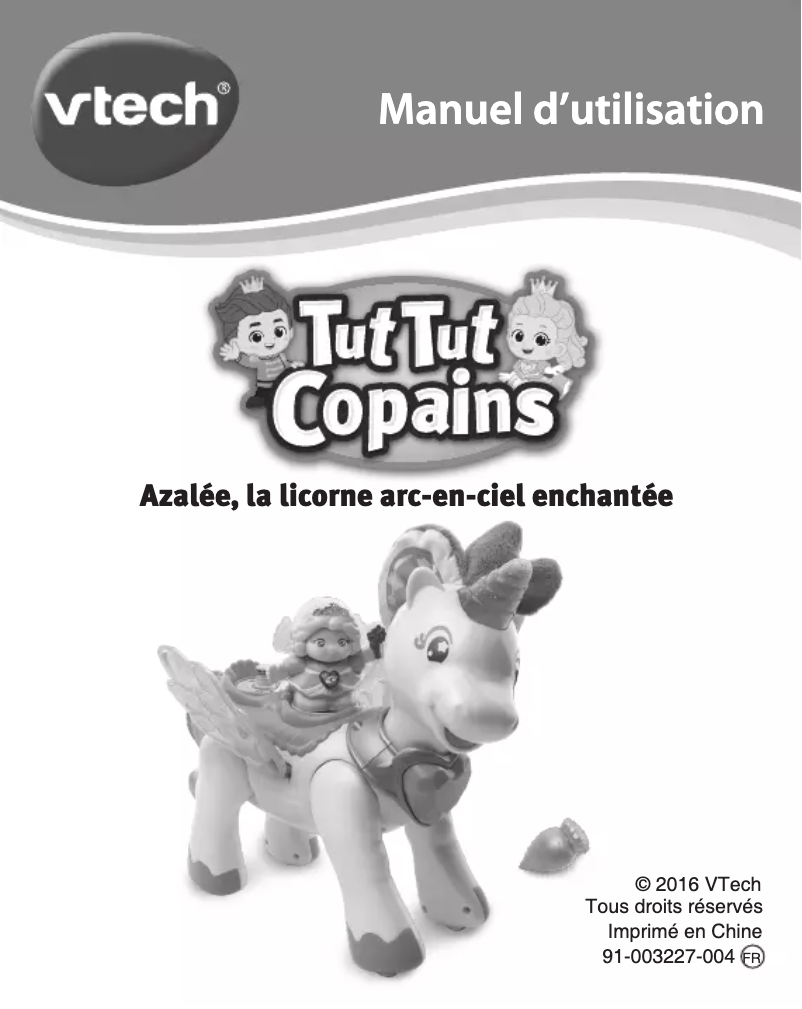 Image de la première page du manuel de l'appareil Azalée, licorne Arc-en-ciel enchantée