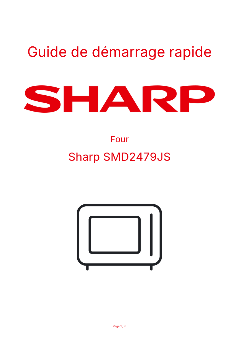 Image de la première page du manuel de l'appareil SMD2479JS