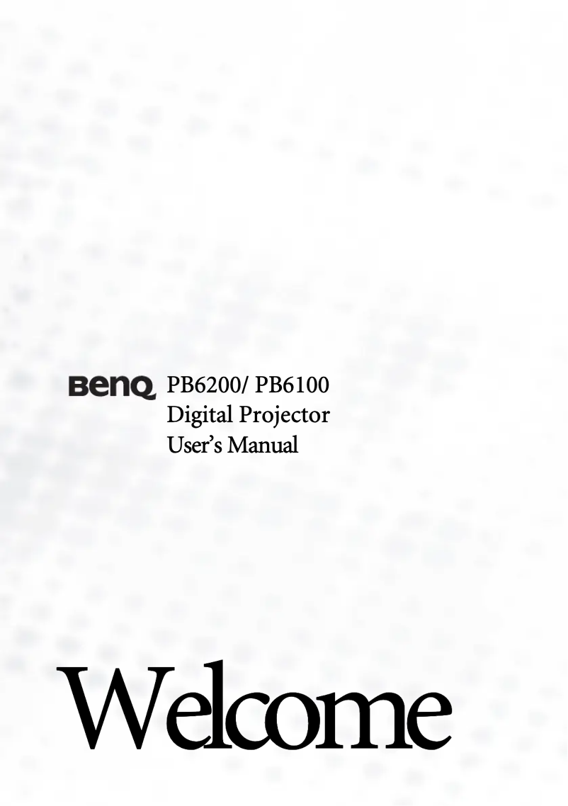 Page 1 de la notice Manuel utilisateur BenQ PB6100