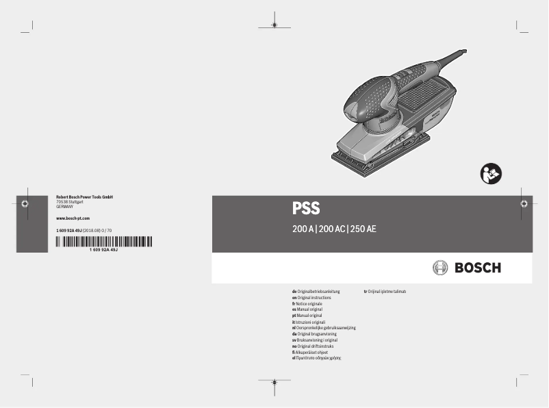Page 1 de la notice Manuel utilisateur Bosch PSS 200 A