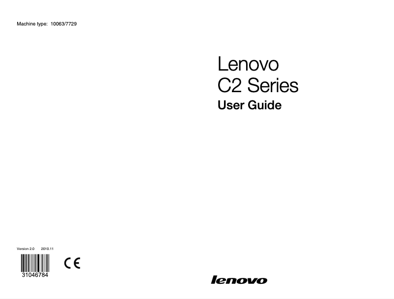 Page 1 de la notice Manuel utilisateur Lenovo Essential C205