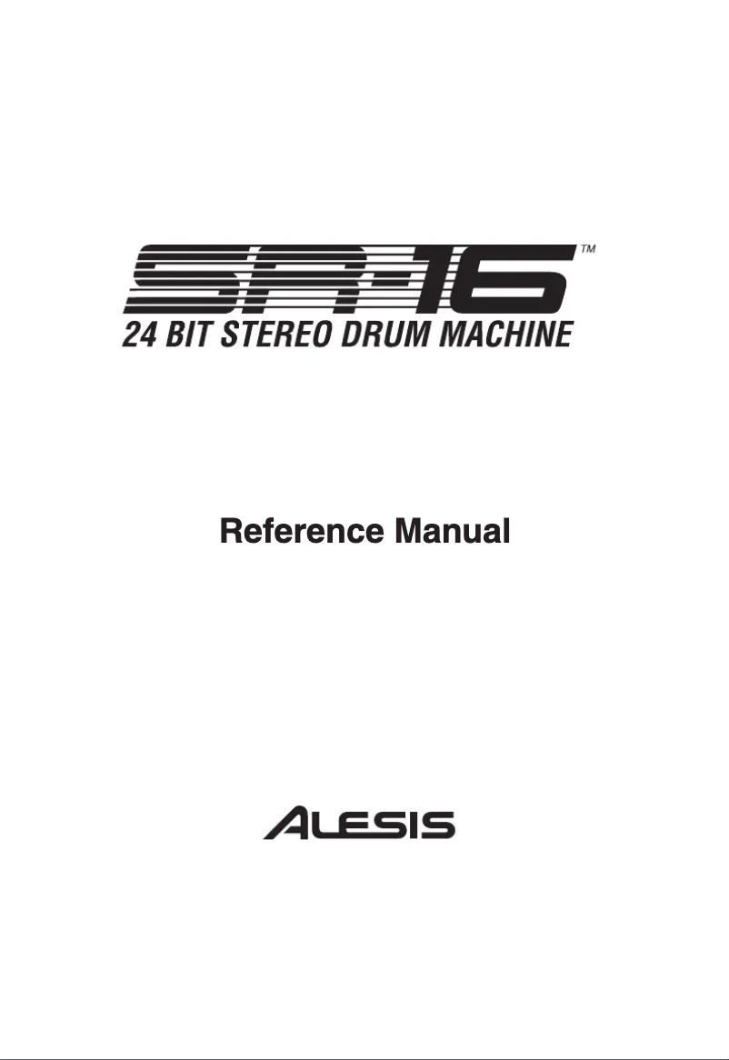 Page 1 de la notice Manuel utilisateur Alesis SR-16