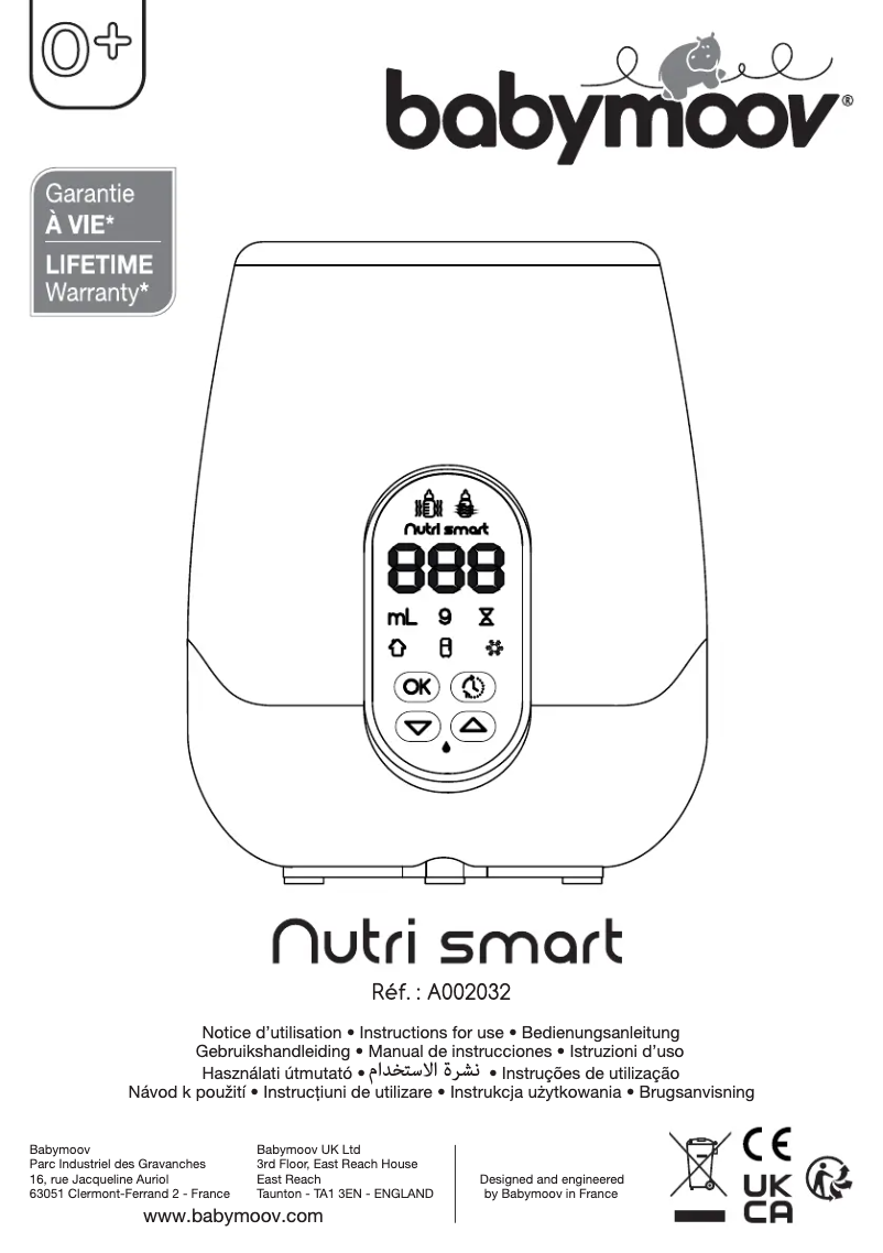 Image de la première page du manuel de l'appareil Nutri Smart A002032