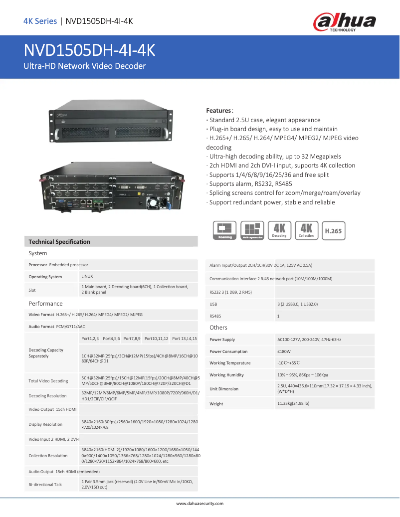 Image de la première page du manuel de l'appareil NVD1505DH-4I-4K