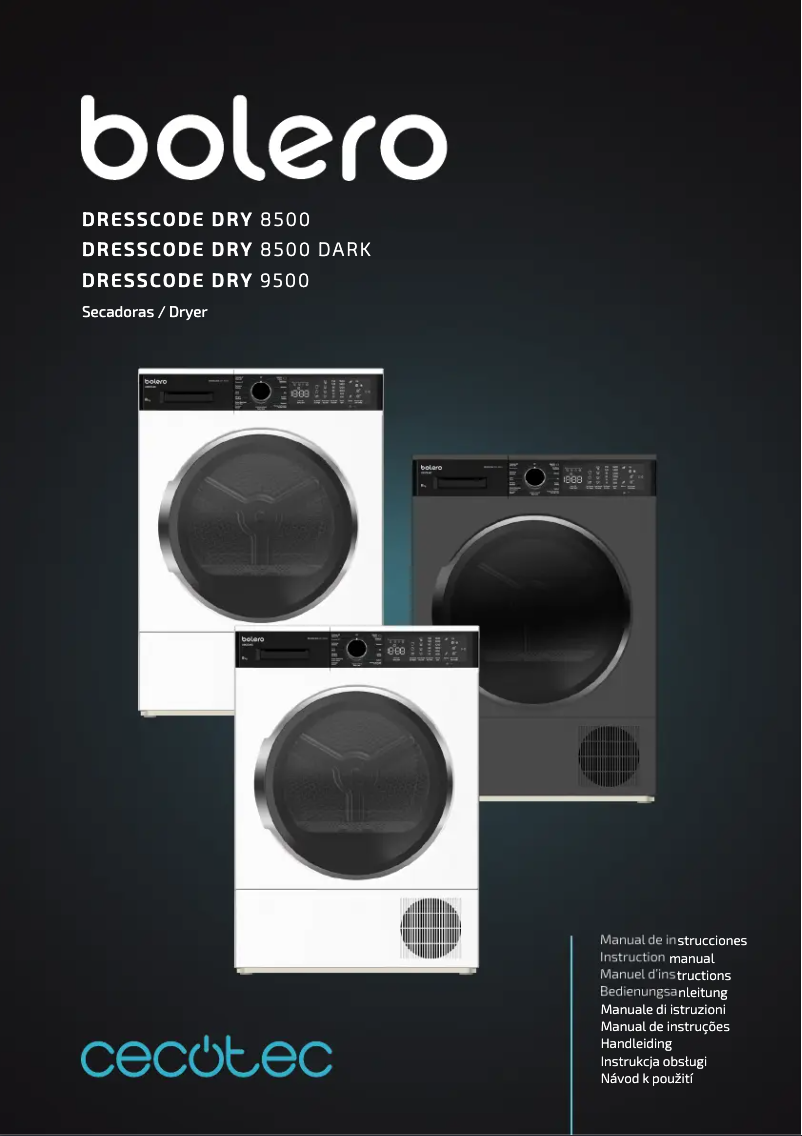 Image de la première page du manuel de l'appareil Bolero DressCode Dry 8500 Dark