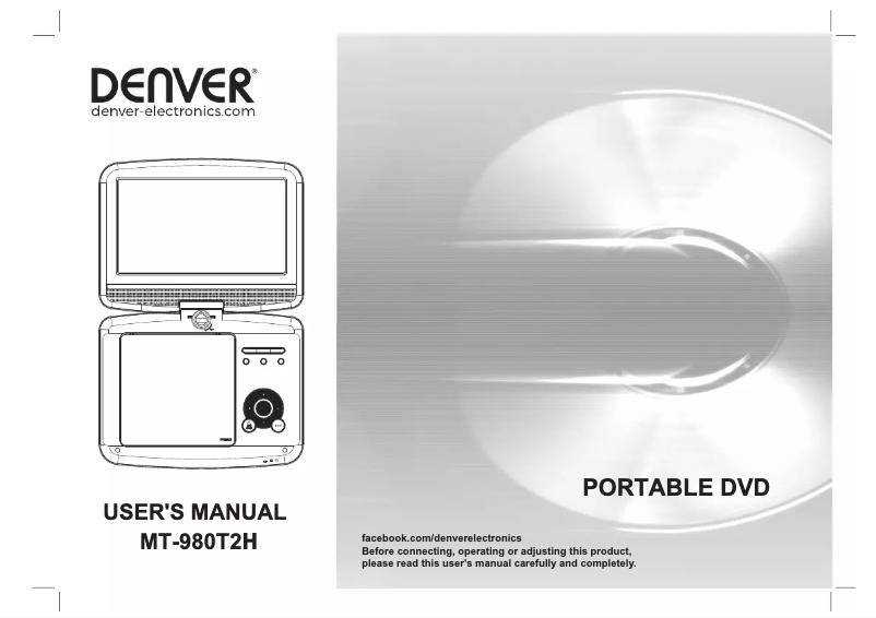 Page 1 de la notice Manuel utilisateur Denver MT-980T2H