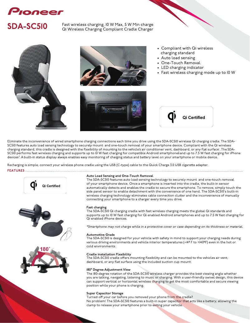 Page 1 de la notice Brochure Pioneer SDA-SC510