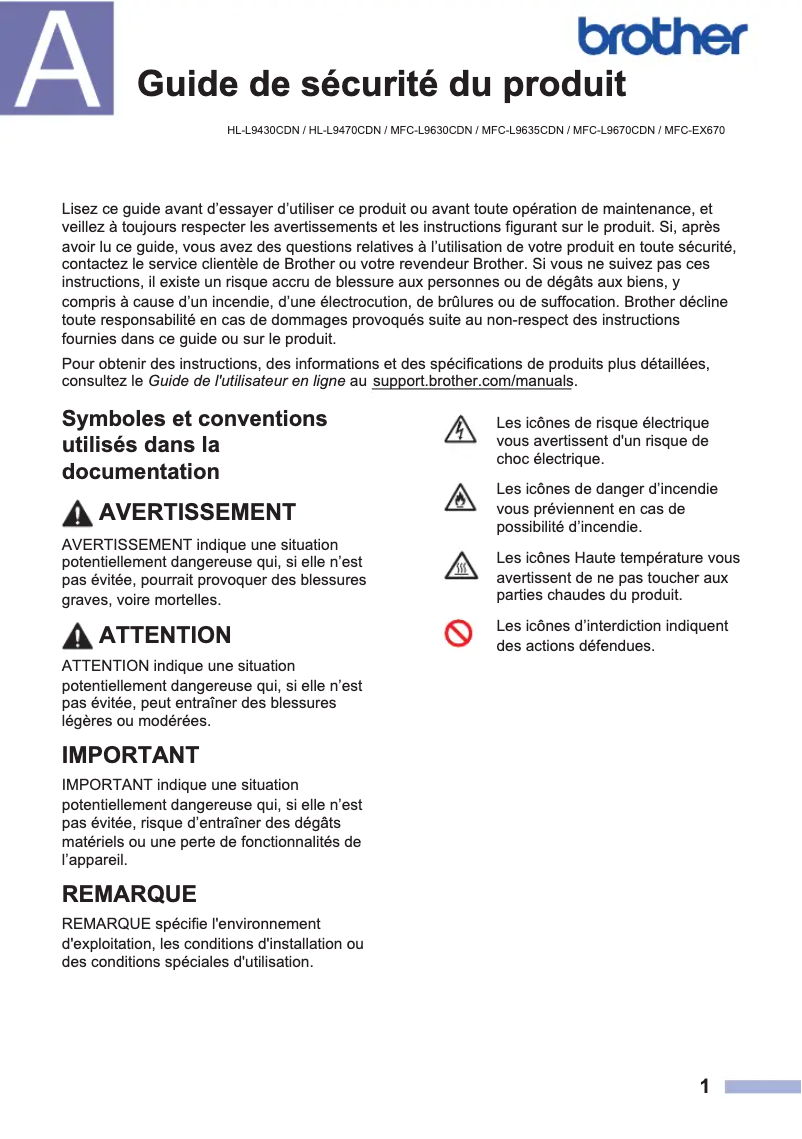 Image de la première page du manuel de l'appareil MFC-EX670