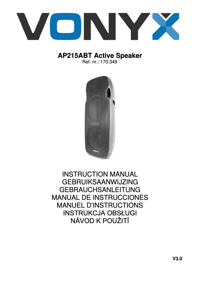 Página 1 del manual Manual de usuario Vonyx AP215ABT