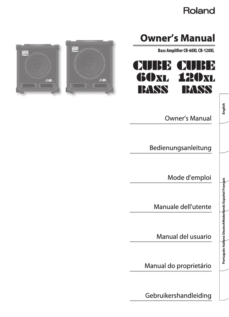 Page 1 de la notice Manuel utilisateur Roland CUBE 60XL BASS