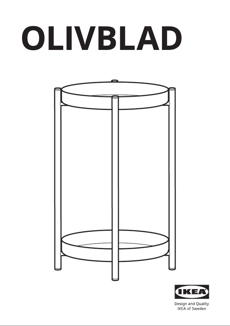 Page 1 de la notice Manuel utilisateur Ikea OLIVBLAD 904.866.53