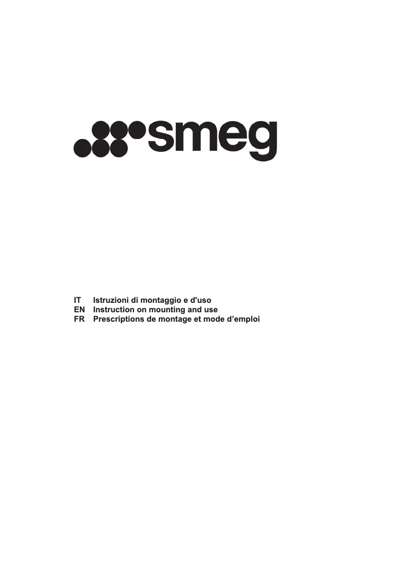 Page n°1 - Manuel utilisateur Smeg KAT600HX