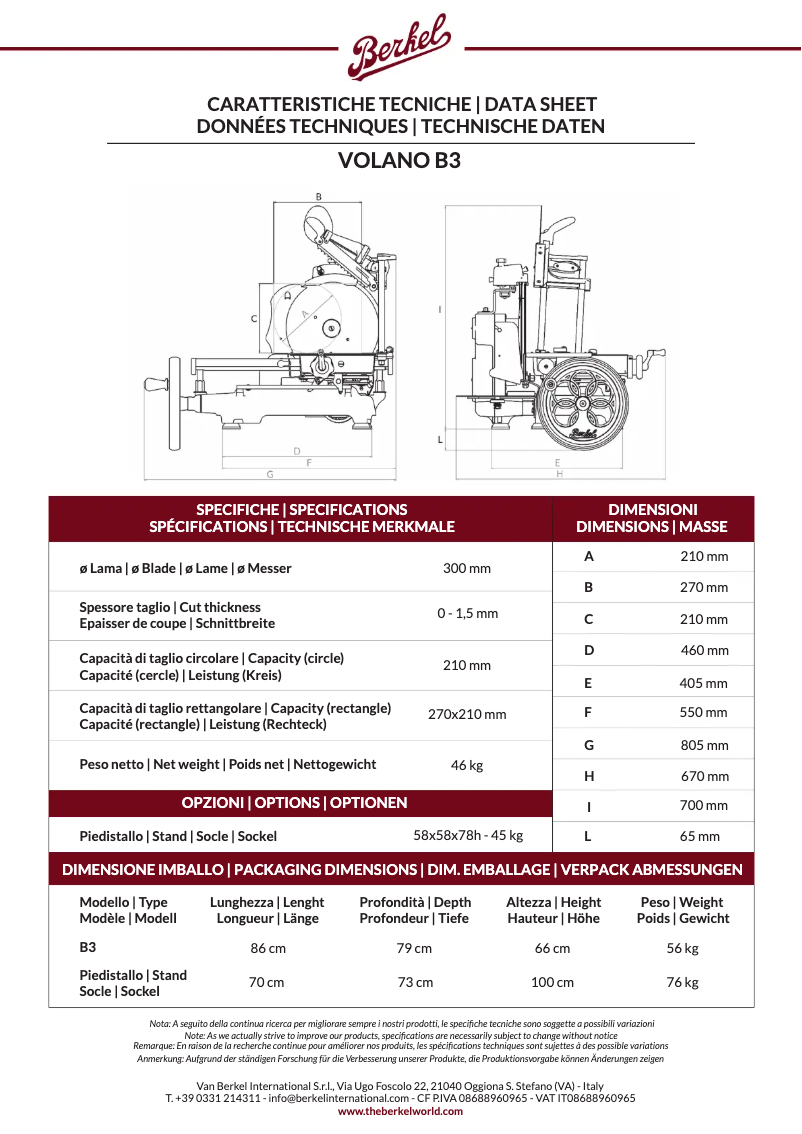 Image de la première page du manuel de l'appareil Volano B3