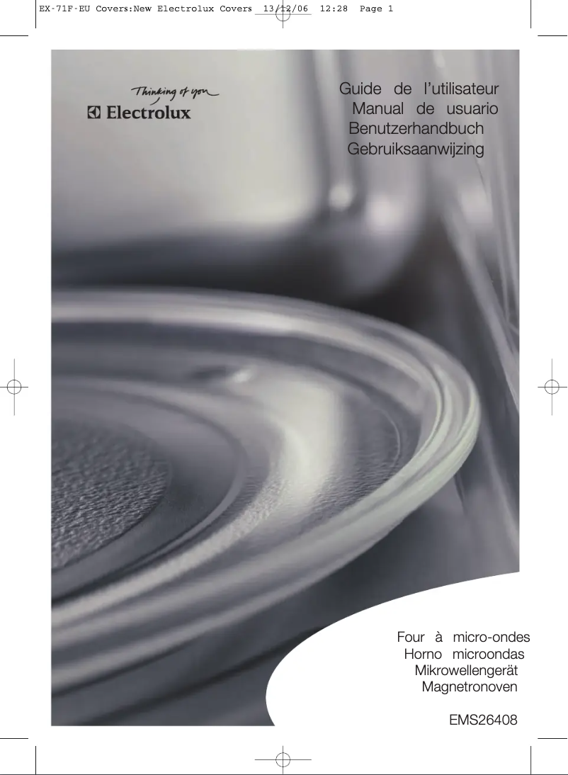 Page n°1 - Manuel utilisateur Electrolux EMS26408X