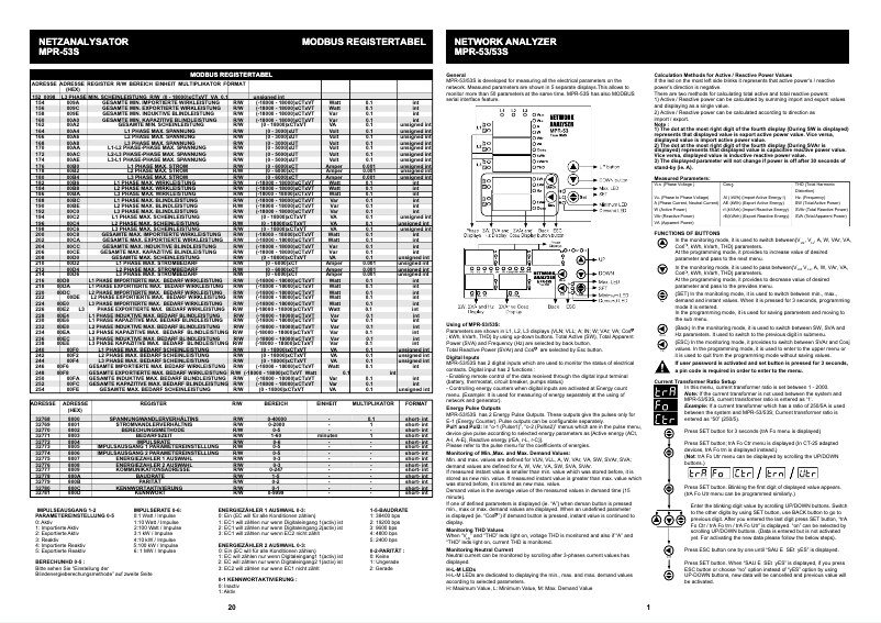 Image de la première page du manuel de l'appareil MPR-53S-96