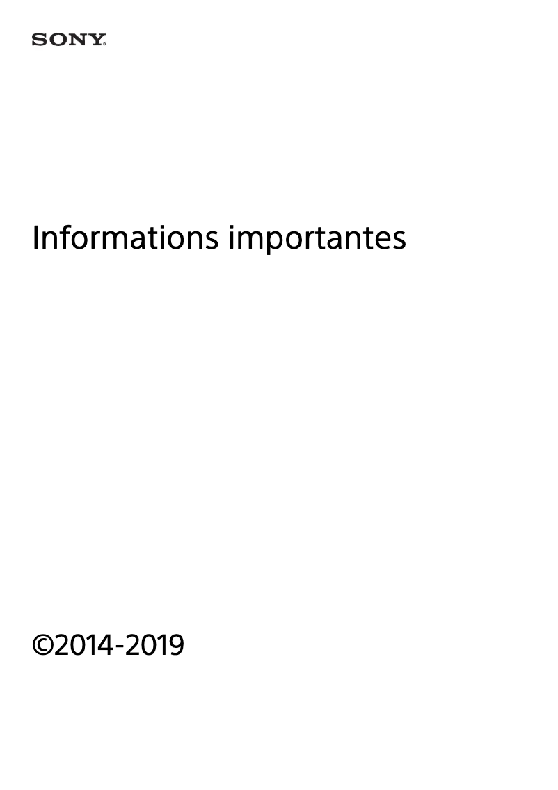 Page n°1 - Manuel utilisateur Sony SBH82D