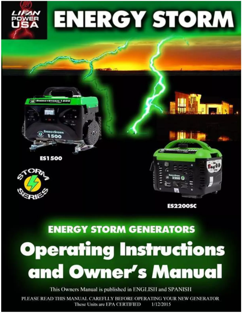 Page n°1 - Manuel utilisateur Lifan Energy Storm 1500