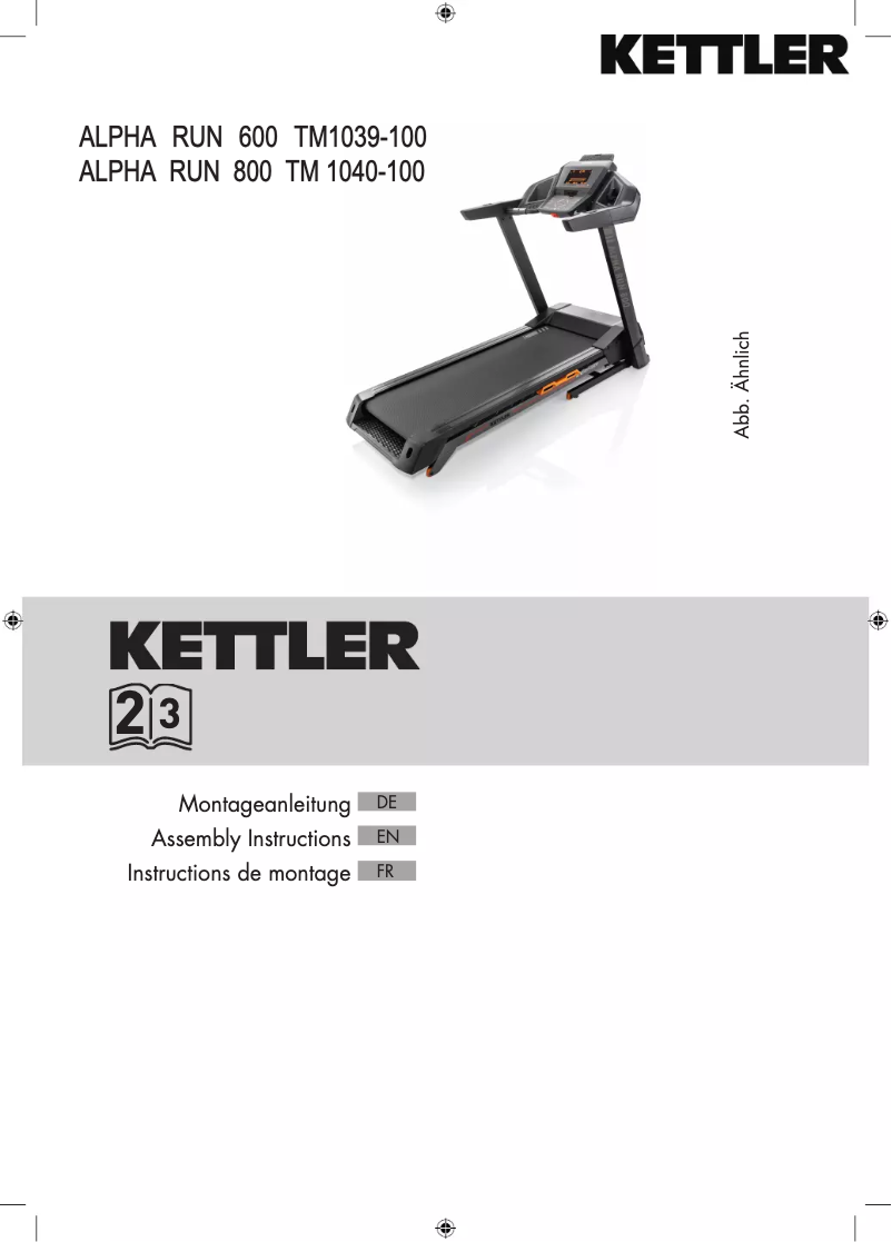 Page 1 de la notice Manuel utilisateur Kettler Alfa Run 600