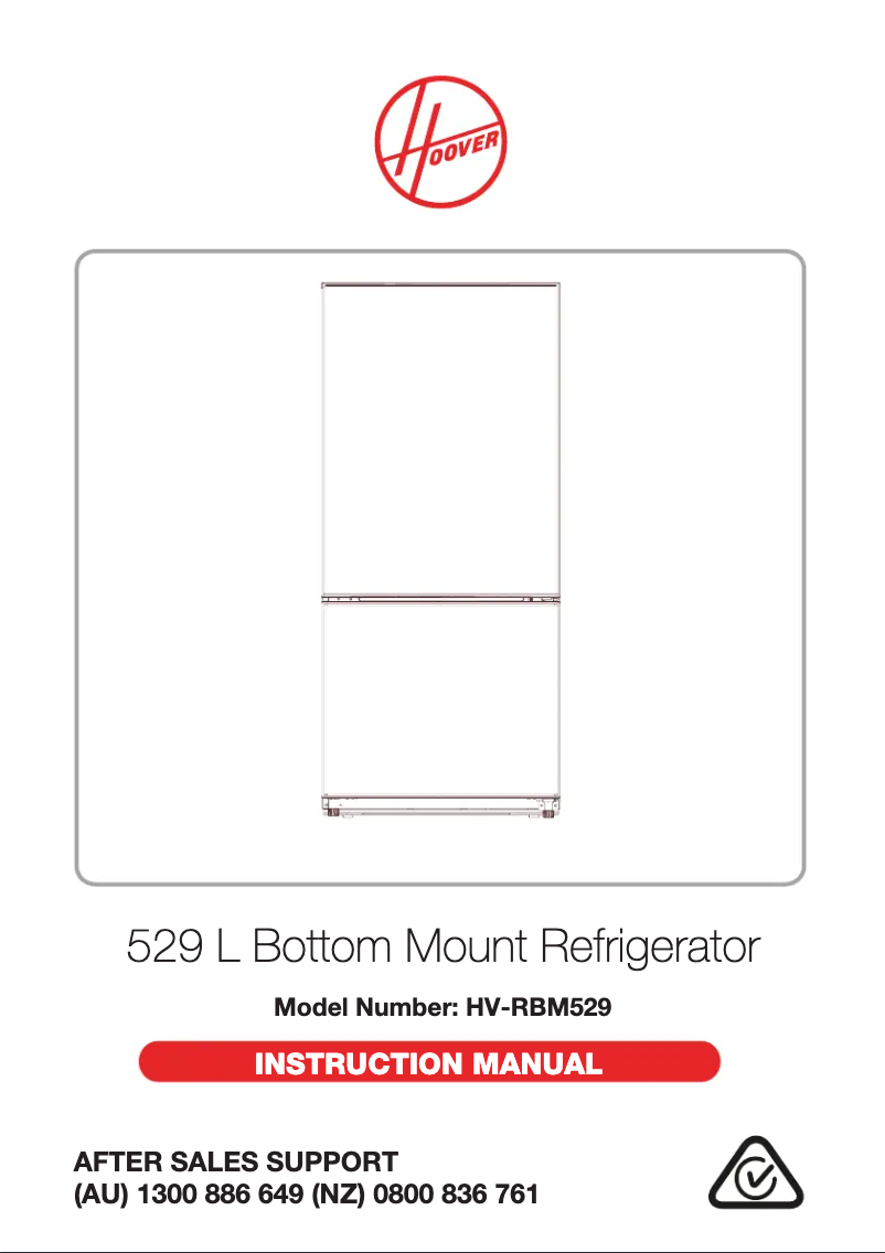 Page n°1 - Manuel utilisateur Hoover HV-RBM529