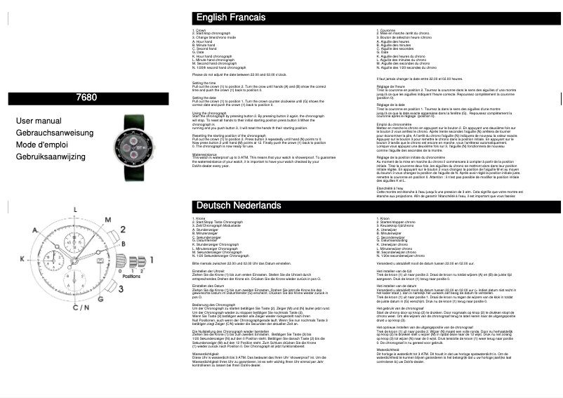 Page 1 de la notice Manuel utilisateur Davis 7680