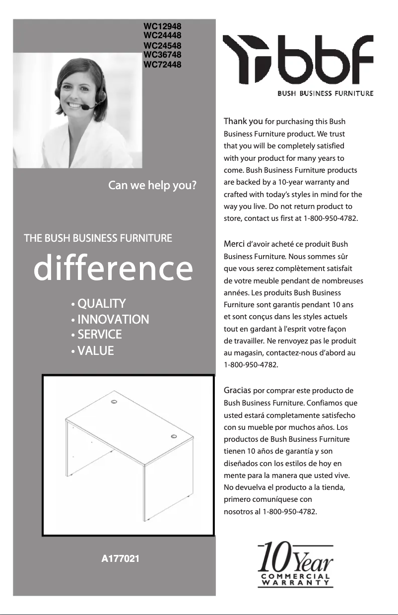 Page n°1 - Manuel utilisateur bbf WC36748