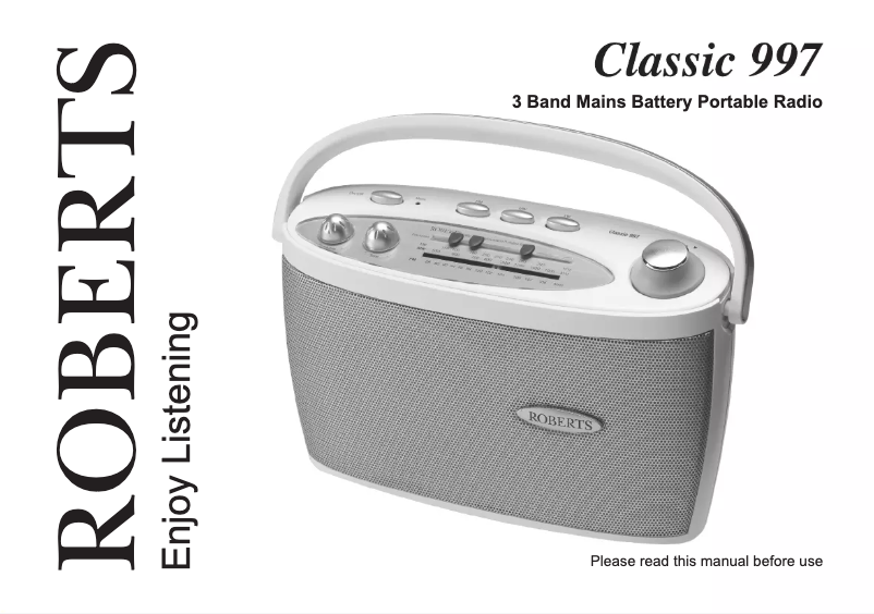 Image de la première page du manuel de l'appareil Classic 997