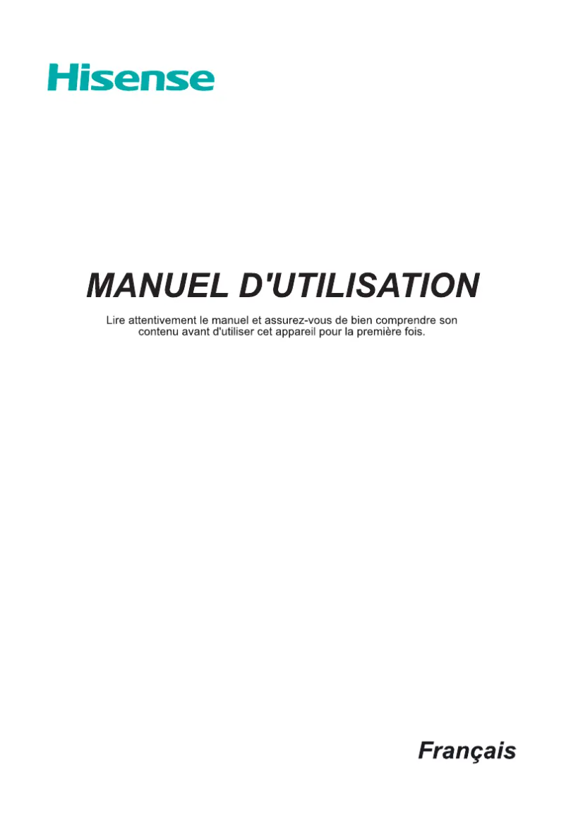 Page 1 de la notice Manuel utilisateur Hisense 50N6800