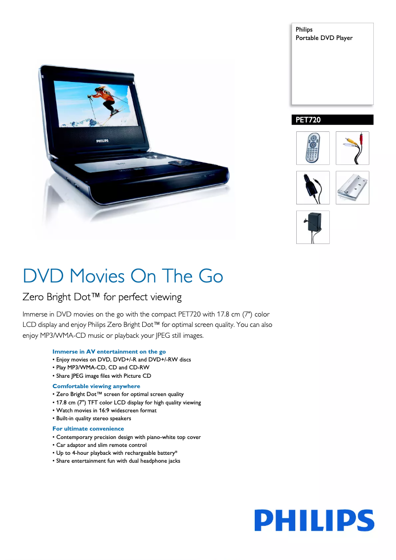 Page n°1 - Brochure Philips PET720