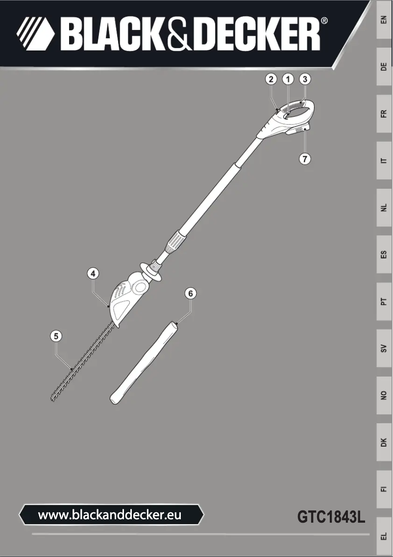 Page 1 de la notice Manuel utilisateur Black & Decker GTC1843L20