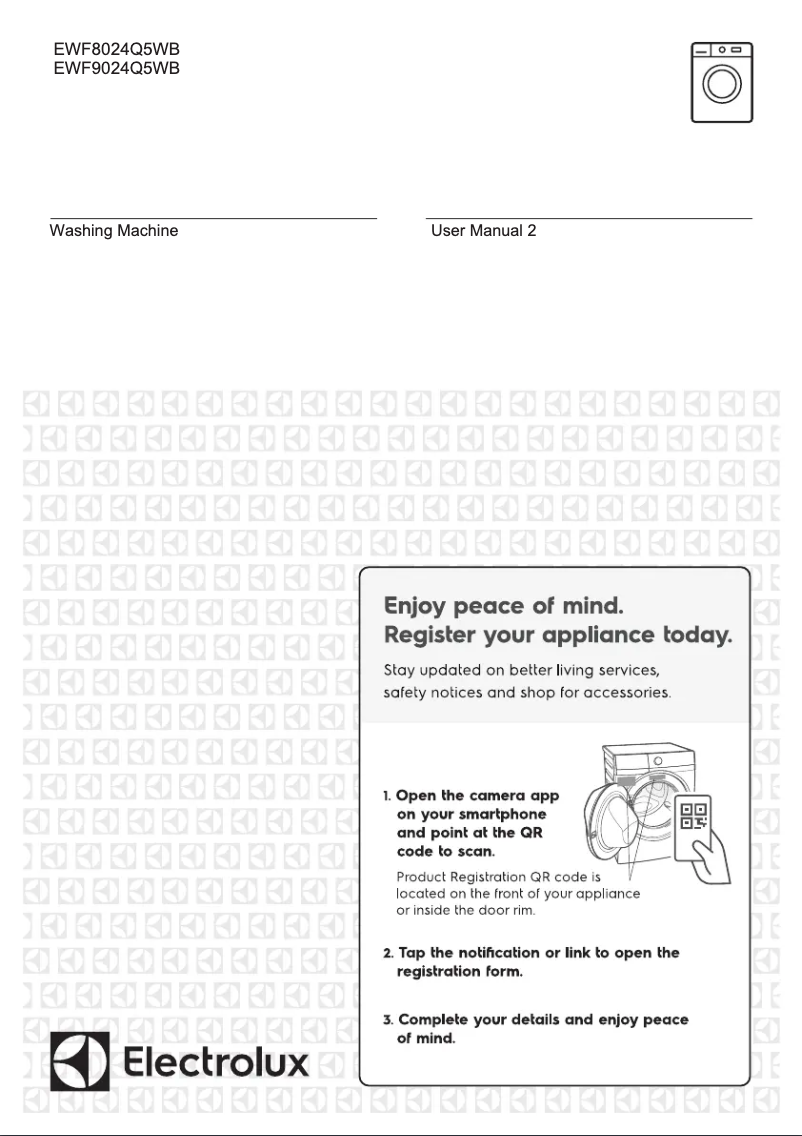 Page 1 de la notice Manuel utilisateur Electrolux EWF8024Q5WB