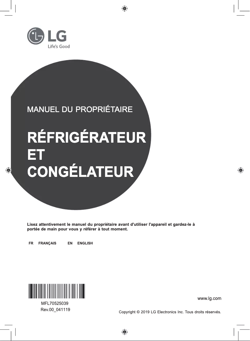 Page n°1 - Manuel utilisateur LG GSX960NSVZ