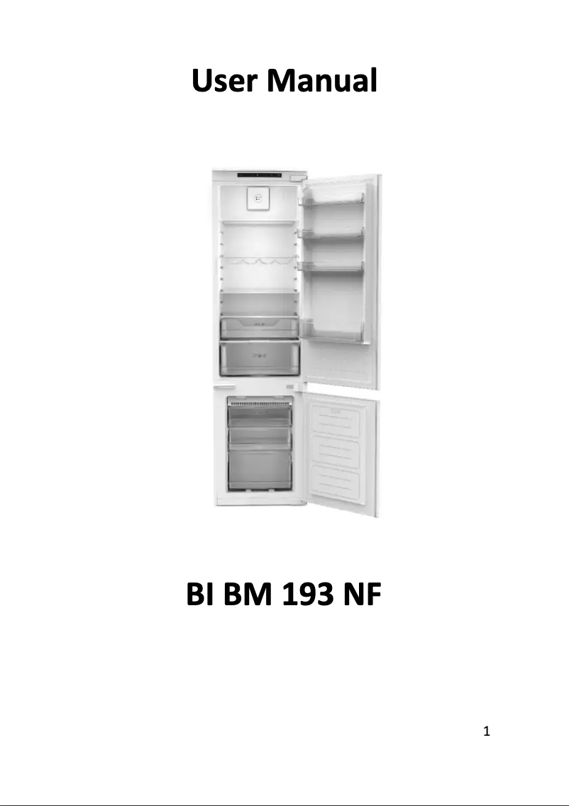 Page n°1 - Manuel utilisateur Hoover BHBF 192 FK