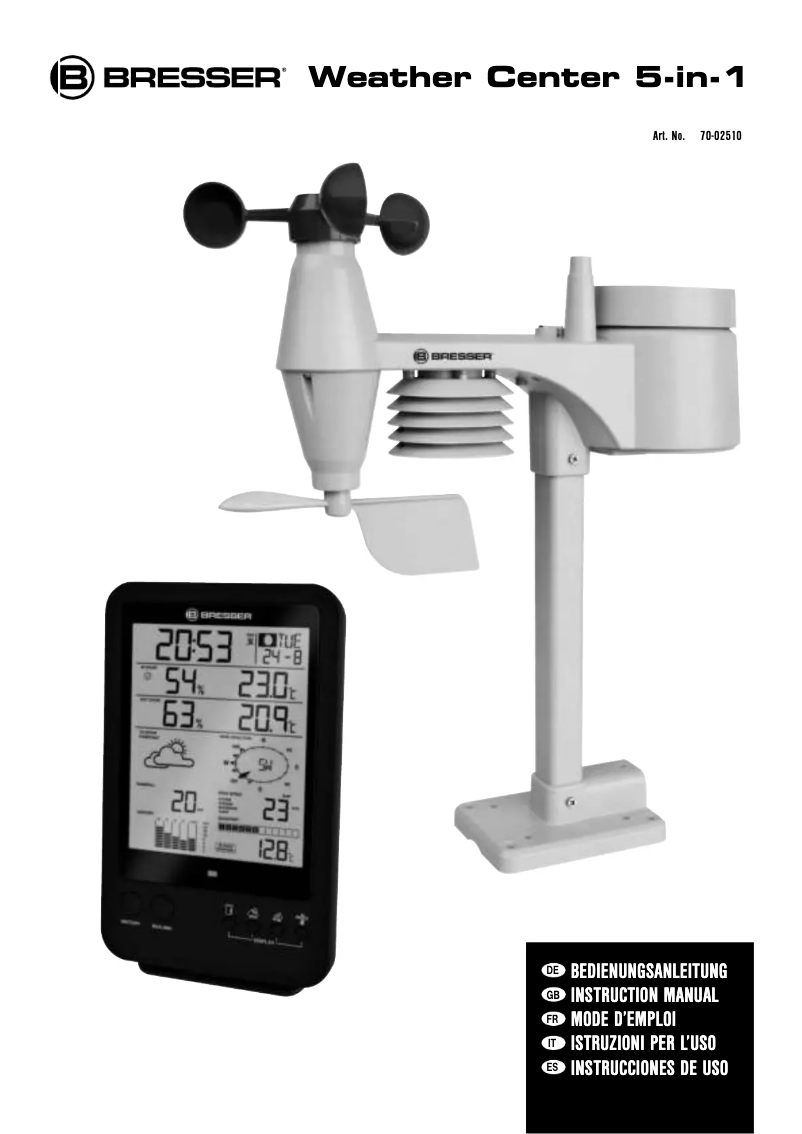 Page n°1 - Manuel utilisateur Bresser Weather Center 5-in-1
