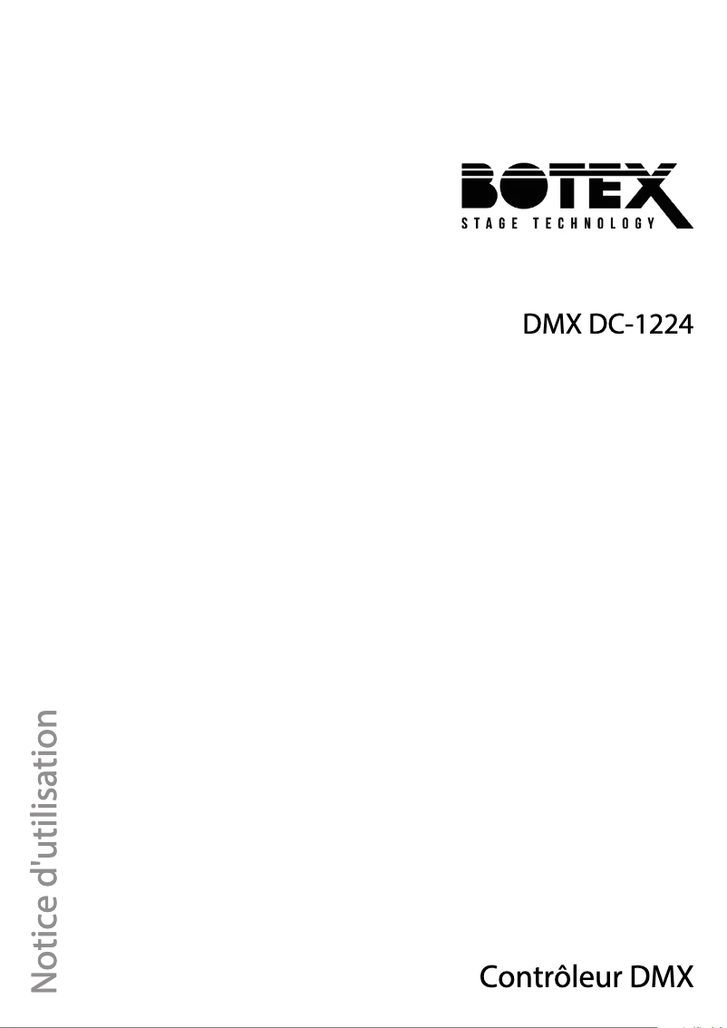 Page n°1 - Manuel utilisateur Botex DMX DC-1224