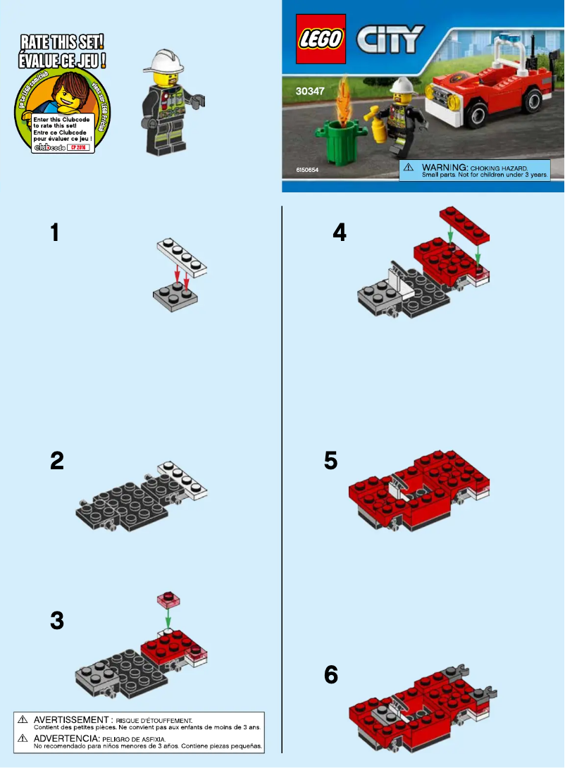 Imagen de la primera página del manual del dispositivo City Fire Car 30347