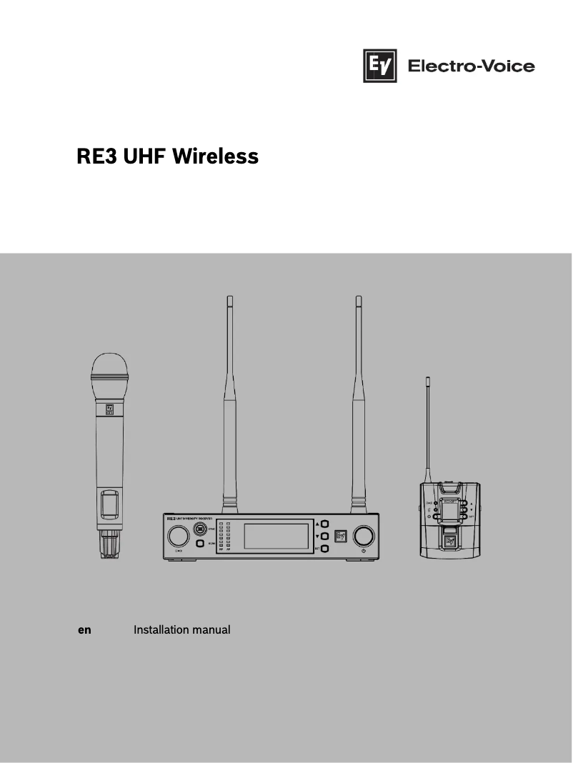 Page n°1 - Manuel utilisateur Electro-Voice F.01U.353.096