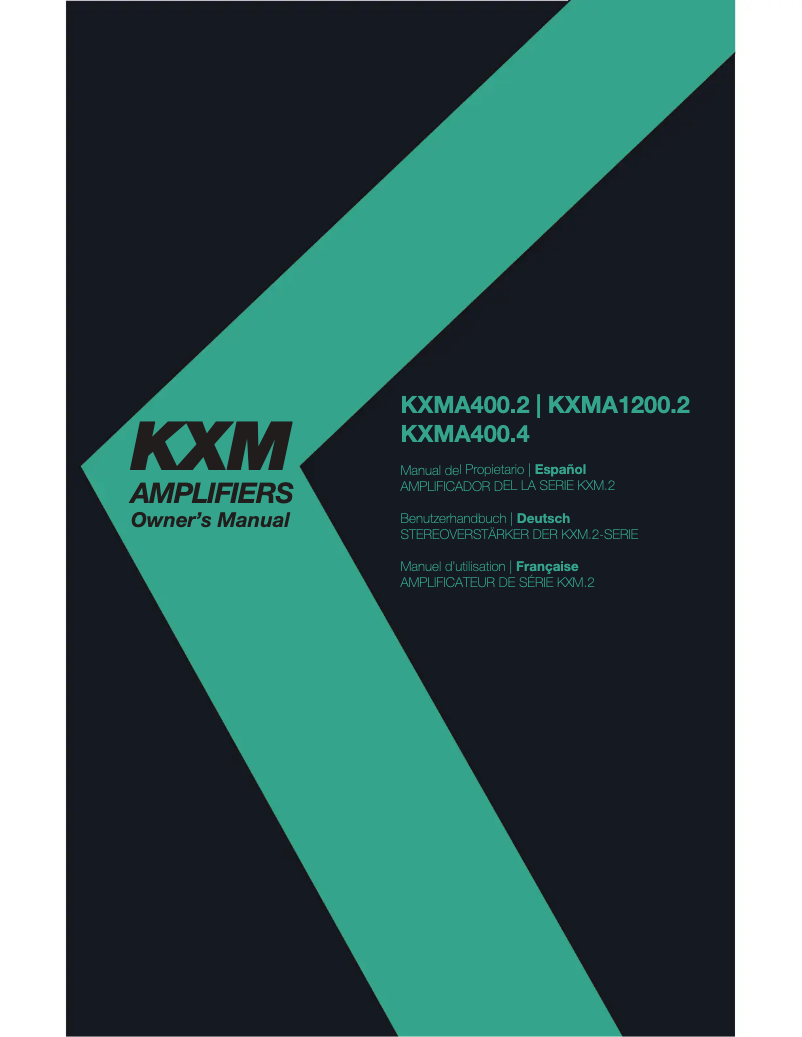 Page 1 de la notice Manuel utilisateur Kicker KXMA400.4